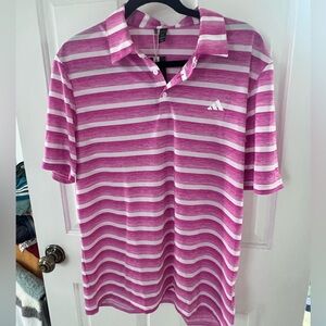 Adidas Stripe Golf Shirt NWT